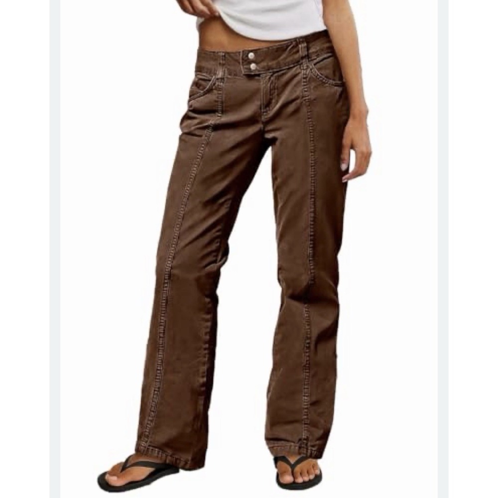 Women’s Brown Straight-Leg Pants